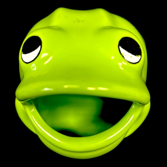 Vintage ceramic big mouth ceramic green frog sink sponge /scrubby holder - Picture 5 of 10